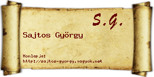 Sajtos György névjegykártya