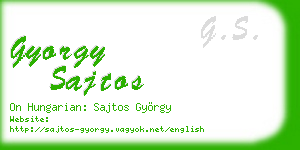 gyorgy sajtos business card