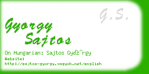 gyorgy sajtos business card